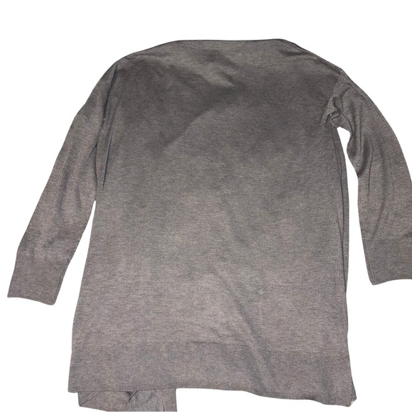 Hippie Rose Gray Open-Front Duster Cardigan Sweater - Picture 3 of 3